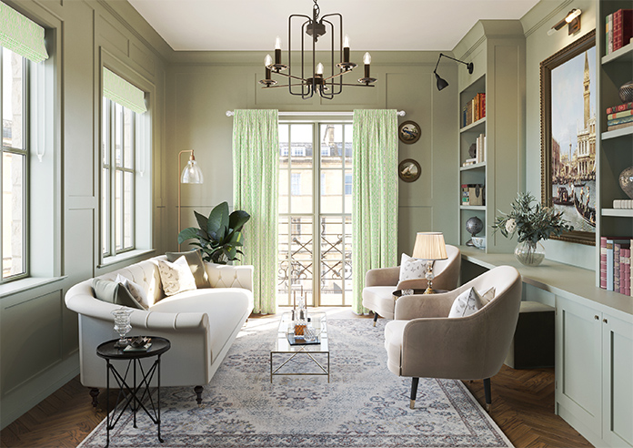 Opulent Scallop, Spearmint - Made To Measure Curtains - Image 14